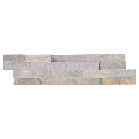 MSI Sunset Silver Splitface Ledger Panel 6 in.  X 24 in.  Natural Quartzite Wall Tile, 6PK ZOR-PNL-0132